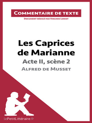 cover image of Les Caprices de Marianne de Musset--Acte II, scène 2